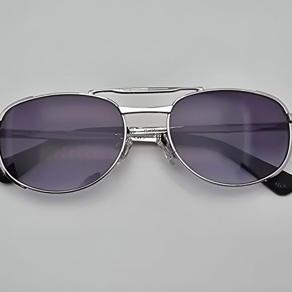 Clocks and Colours Fast Lane Silver Frame Black Gradient Lens Aviator Sunglasses - Picture 10 of 12